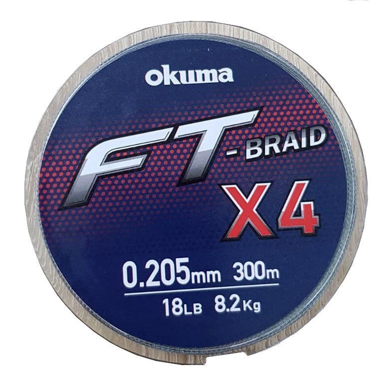 Okuma Ft-*4 Braided Line 300 mt Grey Örgü İp 0,205mm