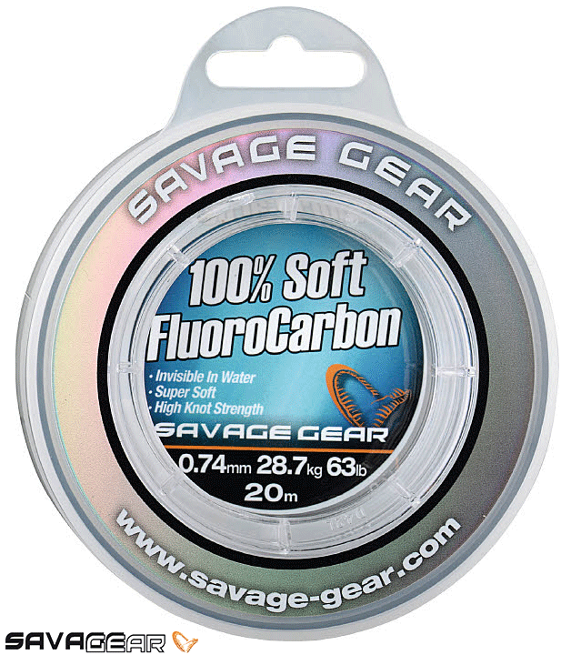 Savage gear Soft Fluoro Carbon 0,74 mm 20 m 28.7 kg 63 lb Misina