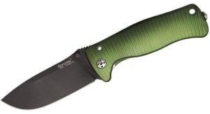 Lionsteel SR2A GB Aluminium Green handle black blade Çakı