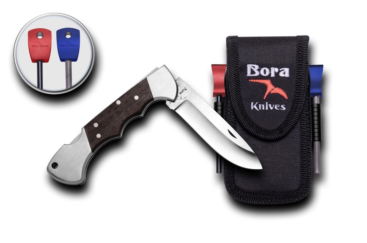 Bora 210 WPS Ergonomik Yuvarlak Uçlu Wenge Saplı Çakı Survival Kit