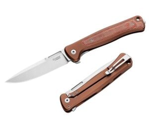Lionsteel Skinny SK01A ES Stone Washed Blade MagnaCut Earth Aluminium-Micarta Çakı
