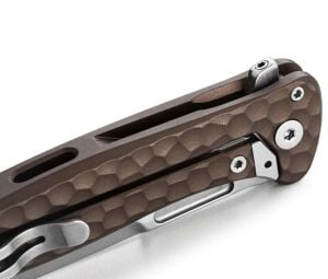 Lionsteel Emmet EM01A ES Stone Washed Blade MagnaCut Aluminium Hammertone Çakı