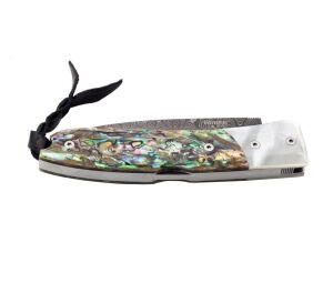 Lionsteel Opera Damascus Mother of Pearl Çakı