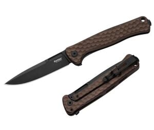 Lionsteel Emmet EM01A EB Old Black Blade MagnaCut Earth Aluminium Hammertone Çakı