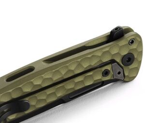 Lionsteel Emmet EM01A GB Old Black Blade MagnaCut Green Aluminium Hammertone Çakı