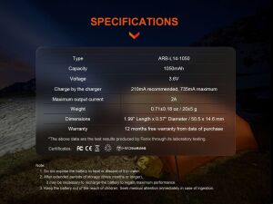 FENİX ARB-L14 1050 ŞARJLI PİL