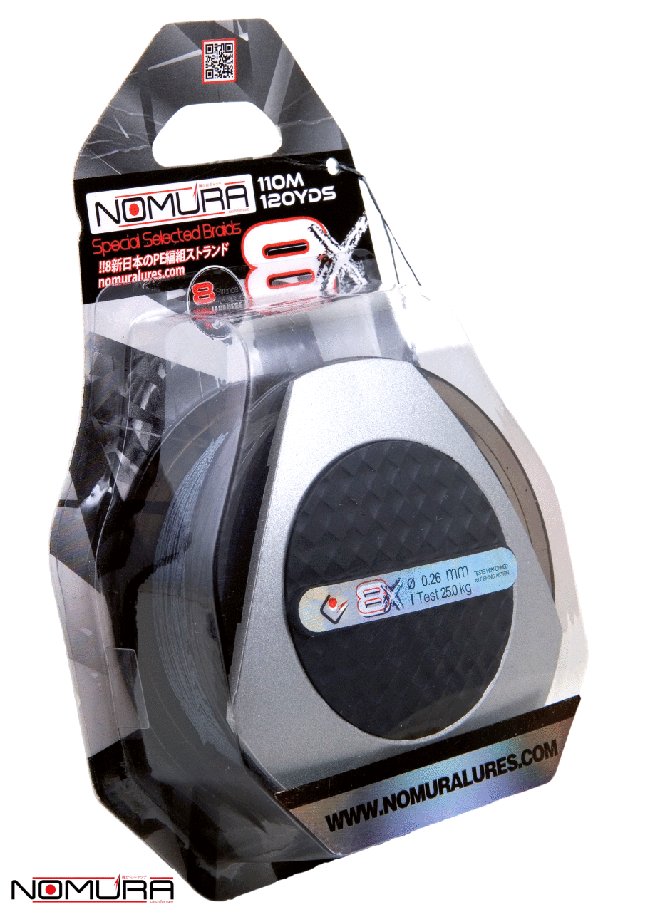 Nomura Sensum  8X - 100% Japanese Pe Lline - Spool 110mt - Grey 0,180mm