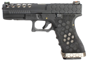 AW CUSTOM GLOCK 17 HEX-CUT BLACK BLOWBACK AIRSOFT TABANCA