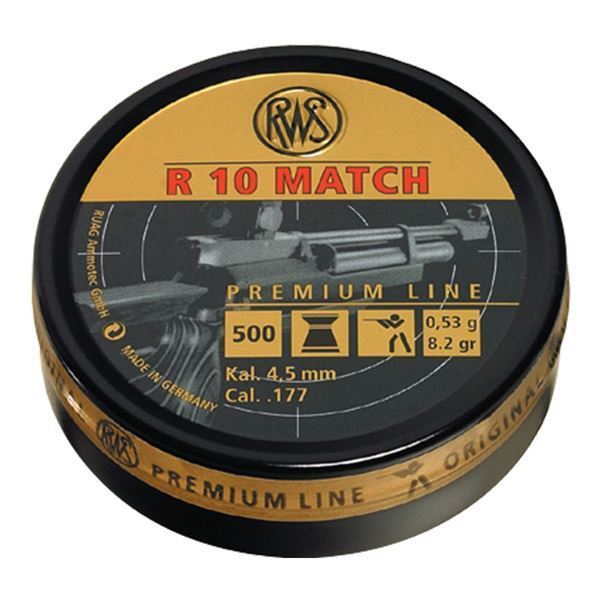 RWS R10 MATCH 0,53 GRAM 4,5 MM SAÇMA 500 ADET