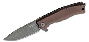 Lionsteel MT01A EB Myto Old Black M390 Blade, Earth Brown Aluminum Handle Çakı