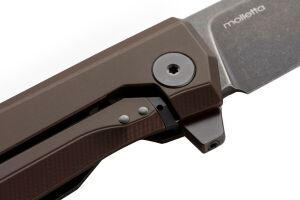 Lionsteel MT01A EB Myto Old Black M390 Blade, Earth Brown Aluminum Handle Çakı