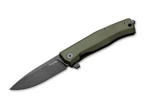 Lionsteel MT01A GB Myto Old Black M390 Blade, Green Aluminum Handle Çakı