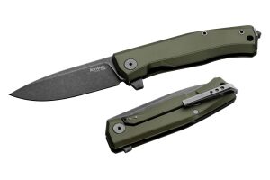 Lionsteel MT01A GB Myto Old Black M390 Blade, Green Aluminum Handle Çakı