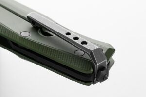 Lionsteel MT01A GB Myto Old Black M390 Blade, Green Aluminum Handle Çakı