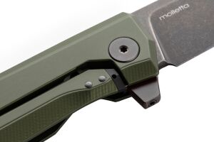 Lionsteel MT01A GB Myto Old Black M390 Blade, Green Aluminum Handle Çakı
