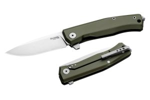 Lionsteel MT01A GS Myto Stone Washed M390 Blade, Green Aluminum Handle Çakı