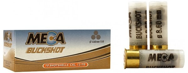MECA BUCKSHOT 9/0 12 PELLETS - 12 CAL.