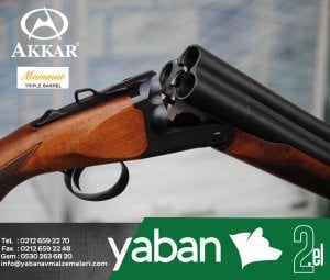 AKKAR MAMMUT 312 SİYAH ÜÇLÜ KIRMA AV TÜFEĞİ / 2.EL