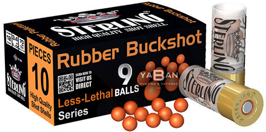 STERLING RUBBER KAUÇUK SAVUNMA 9 PELLETS BUCKSHOT - 12 CAL.