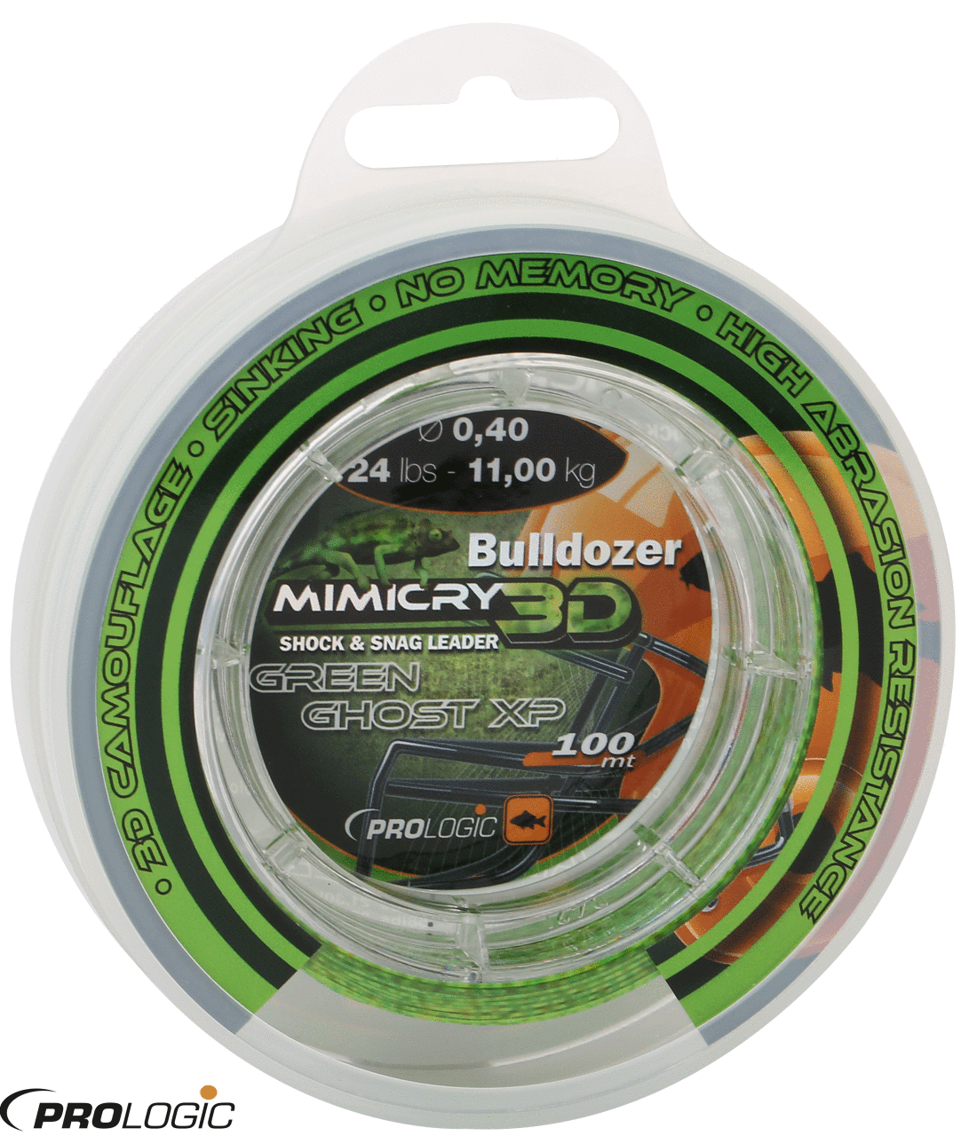 Prologıc Bulldozer Mimicry Green Ghost XP 100m 44lbs 21.3kg 0.60mm