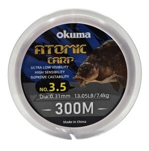 Okuma Atomic Carp Nylon Clear Color 300m Misina 0.31mm