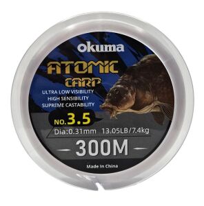 Okuma Atomic Carp Nylon Clear Color 300m Misina 0.40mm