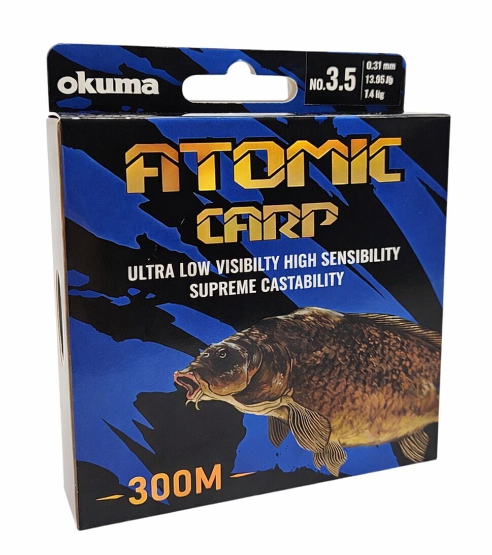 Okuma Atomic Carp Nylon Clear Color 300m Misina 0.47mm