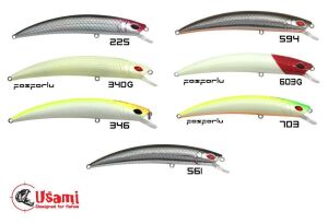 Usami Wasabi Min (Jir) 110F-SR 12.4 G Maket Balık 340 FOSFORLU