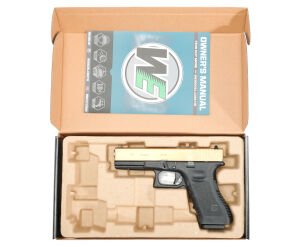 WE GLOCK 17 GEN3 TITANIUM GOLD BLOWBACK HAVALI TABANCA