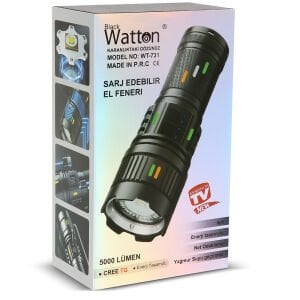 WATTON WT-731 5000 LÜMEN  EL FENERİ