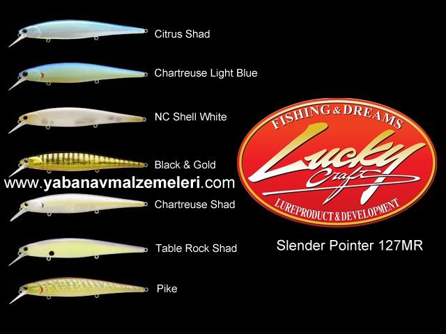 LUCKY CRAFT SLENDER POINTER 127MR 12,7 CM 20 GR SAHTE BALIK