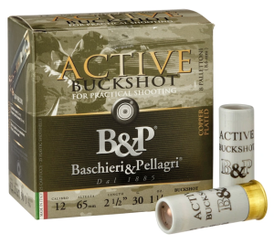 B&P ACTIVE BUCKSHOT COPPER 8 PELLETS - 12 CAL.