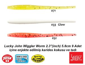 Lucky John Wiggler Worm 2.3''(inch) 5.8cm   9 Adet S32
