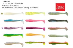 Lucky John Tioga Fat 3.9'' 9.91 cm 5P Silikon Yem T64