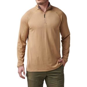 5.11 STRATOS 1/4 ZIP COYOTE SWEAT