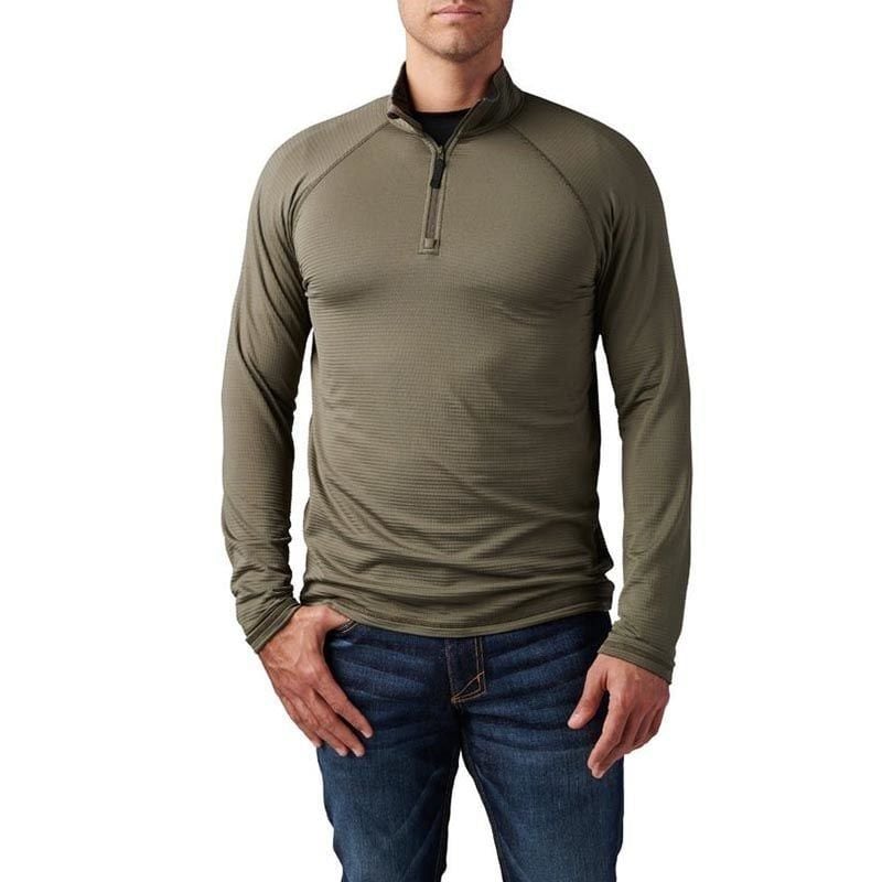5.11 STRATOS 1/4 ZIP RANGER GREEN SWEAT