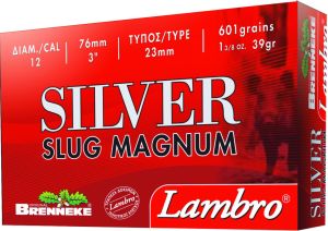 LAMBRO SILVER SLUG MAGNUM BRENNEKE 39 GR. TEK KURŞUN - 12 CAL.