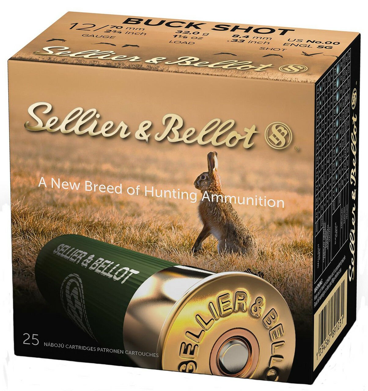 SELLIER & BELLOT BUCKSHOT 16 PELLETS - 12 CAL.