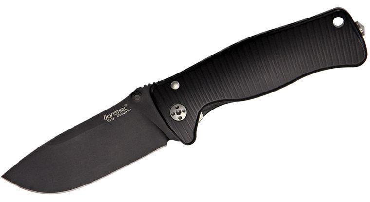 Lionsteel SR2 Aluminium Black handle black blade Çakı
