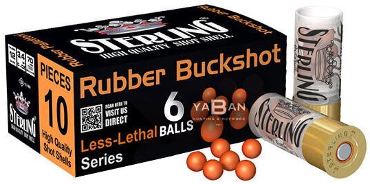 STERLING RUBBER KAUÇUK SAVUNMA 6 PELLETS BUCKSHOT - 12 CAL.
