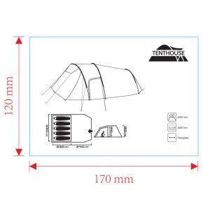 Tenthouse Tunnel 5 Kişilik Yüksek Çadır 470*330-195