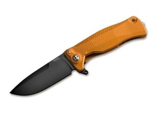 Lionsteel SR22 Aluminium Orange Black blade Çakı