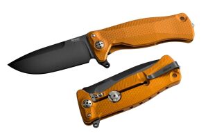 Lionsteel SR22 Aluminium Orange Black blade Çakı