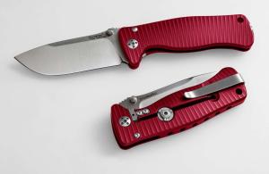 Lionsteel SR2A RS Red Aluminum red handle satin blade Çakı