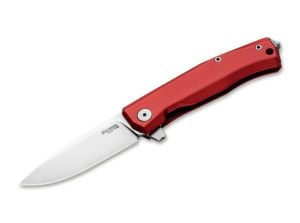 Lionsteel MT01A RS Myto Stone Washed M390 Blade, Red Aluminum Handle Çakı