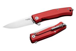 Lionsteel MT01A RS Myto Stone Washed M390 Blade, Red Aluminum Handle Çakı