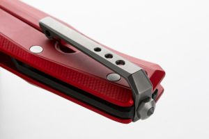 Lionsteel MT01A RS Myto Stone Washed M390 Blade, Red Aluminum Handle Çakı