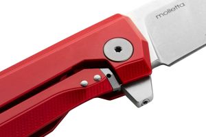 Lionsteel MT01A RS Myto Stone Washed M390 Blade, Red Aluminum Handle Çakı